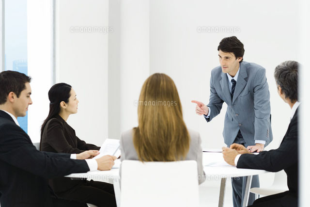 Business associates having meeting
(c)Frederic Cirou/PhotoAlto