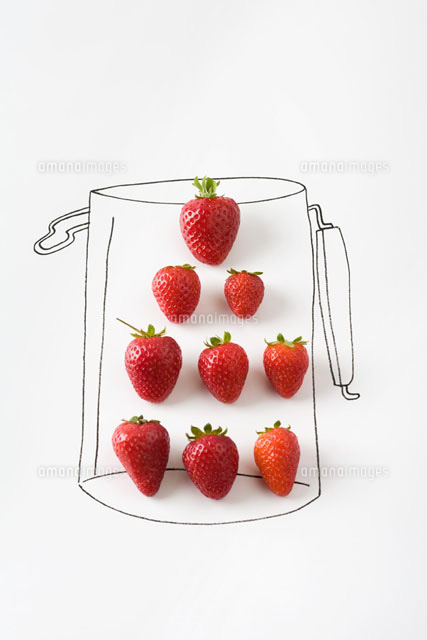 Ripe strawberries in drawing of a jar
(c)Laurence Mouton/PhotoAlto