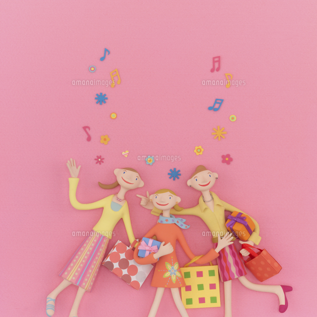ショッピングする3人の女性 クラフト
(c)visual supple