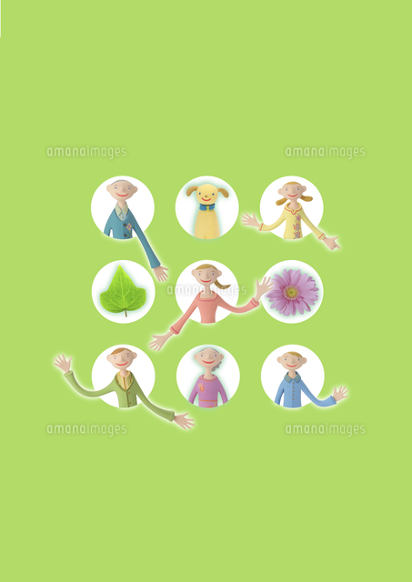 窓から手をふる家族と植物 クラフト
(c)visual supple