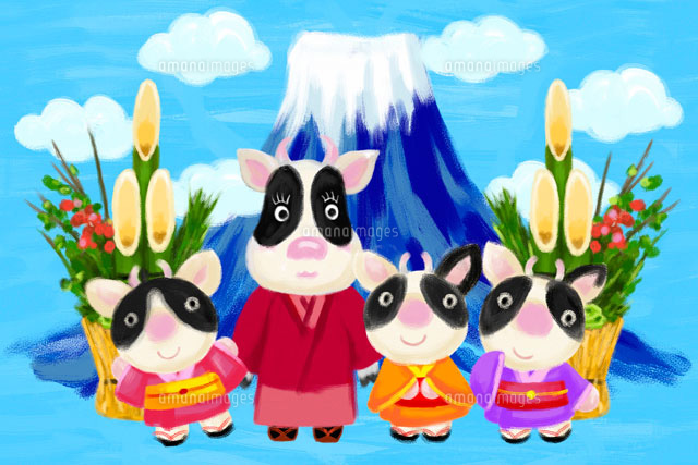 干支 丑 お正月イメージ イラスト
(c)imagewerksRF