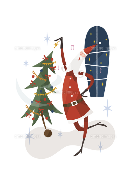 サンタとクリスマスツリー
(c)イメージナビ