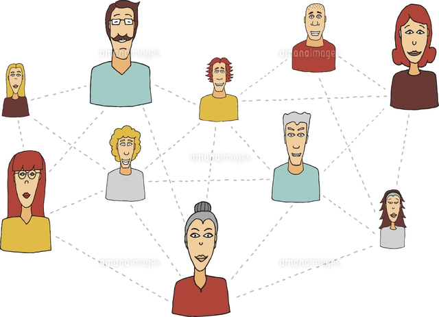 Cartoon social network / People connecting
(c)Ingram Image
